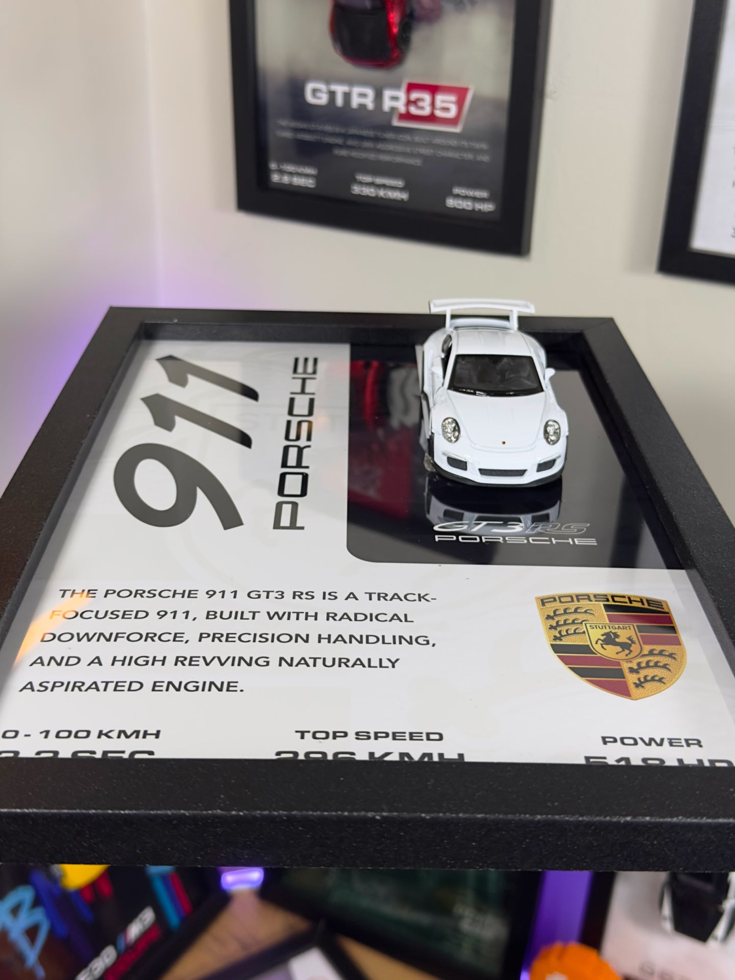 Porsche 911 GT3 RS Beyaz Araba Tablosu