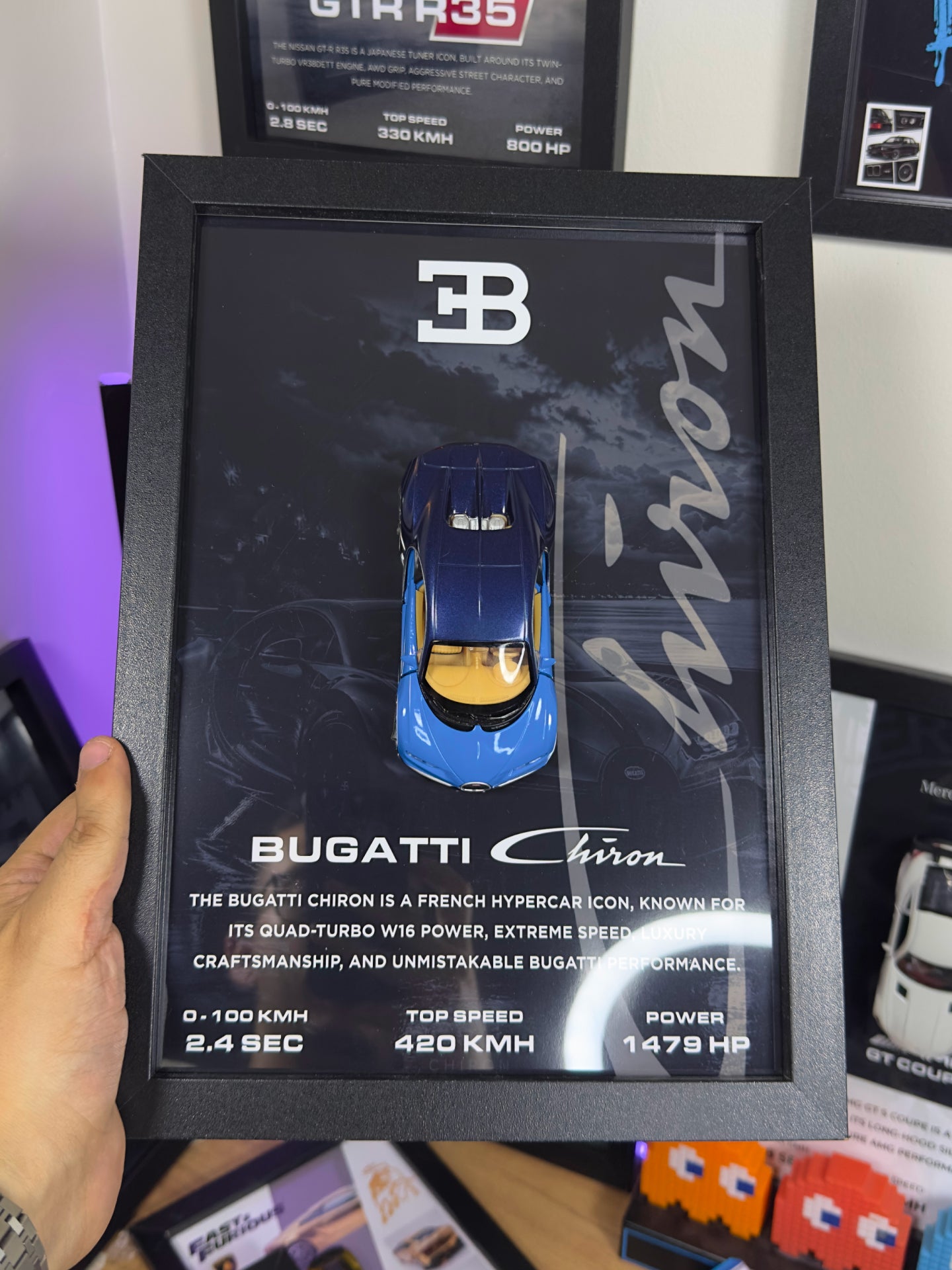 Bugatti Chiron Mavi Araba Tablosu - Tasarım 3