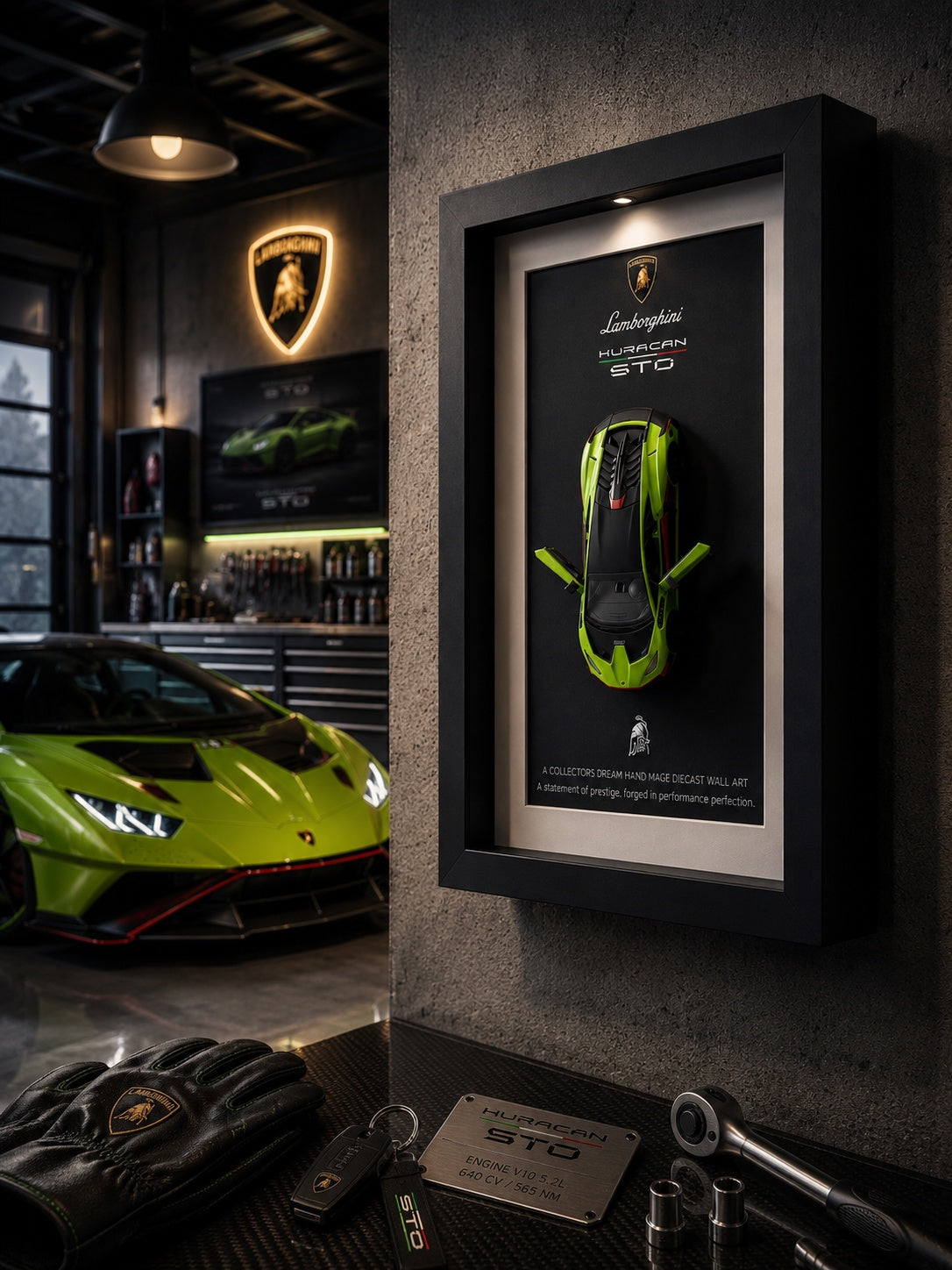 Lamborghini Huracán Yeşil — Orta Tablo