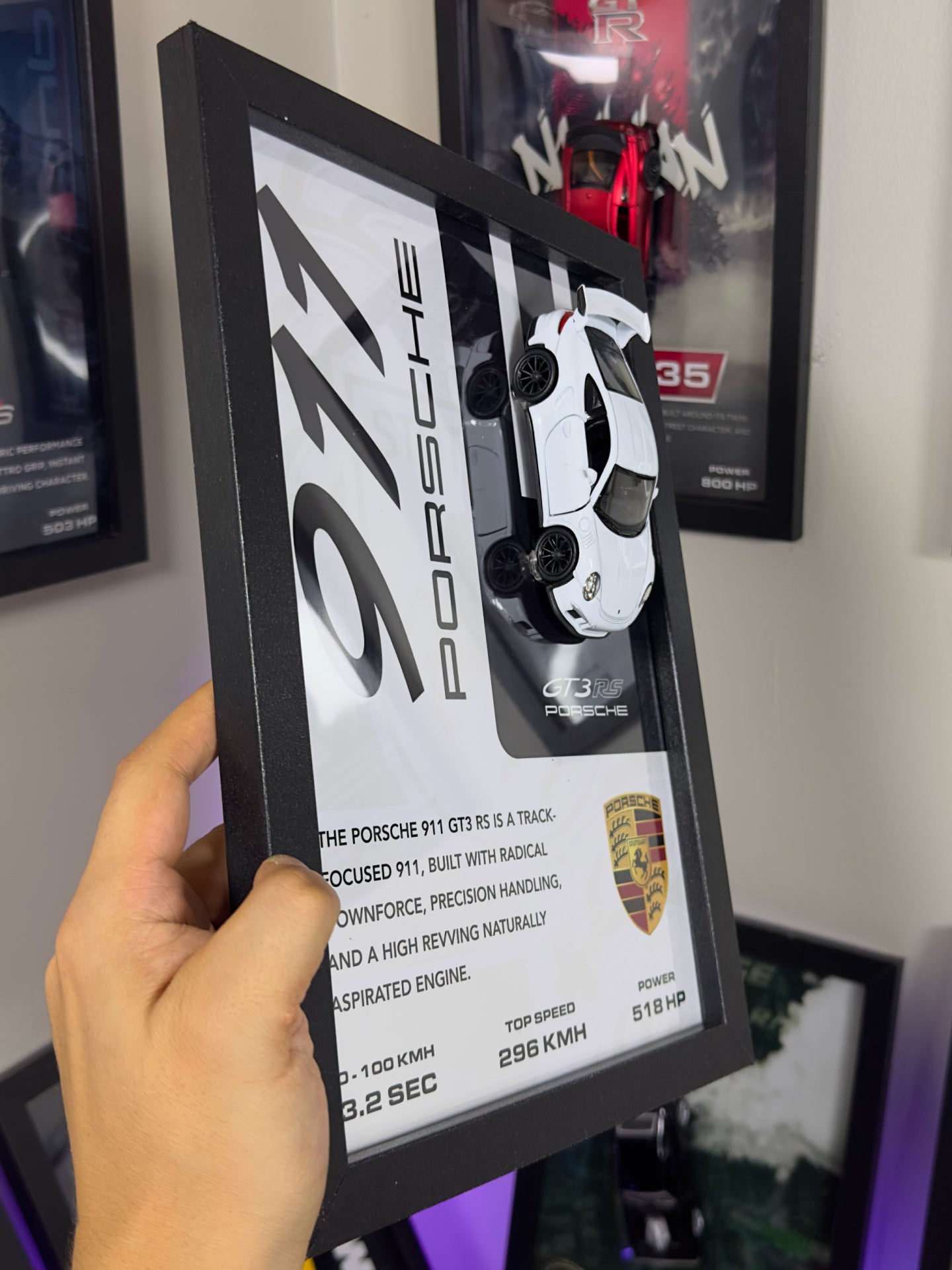 Porsche 911 GT3 RS Beyaz Araba Tablosu