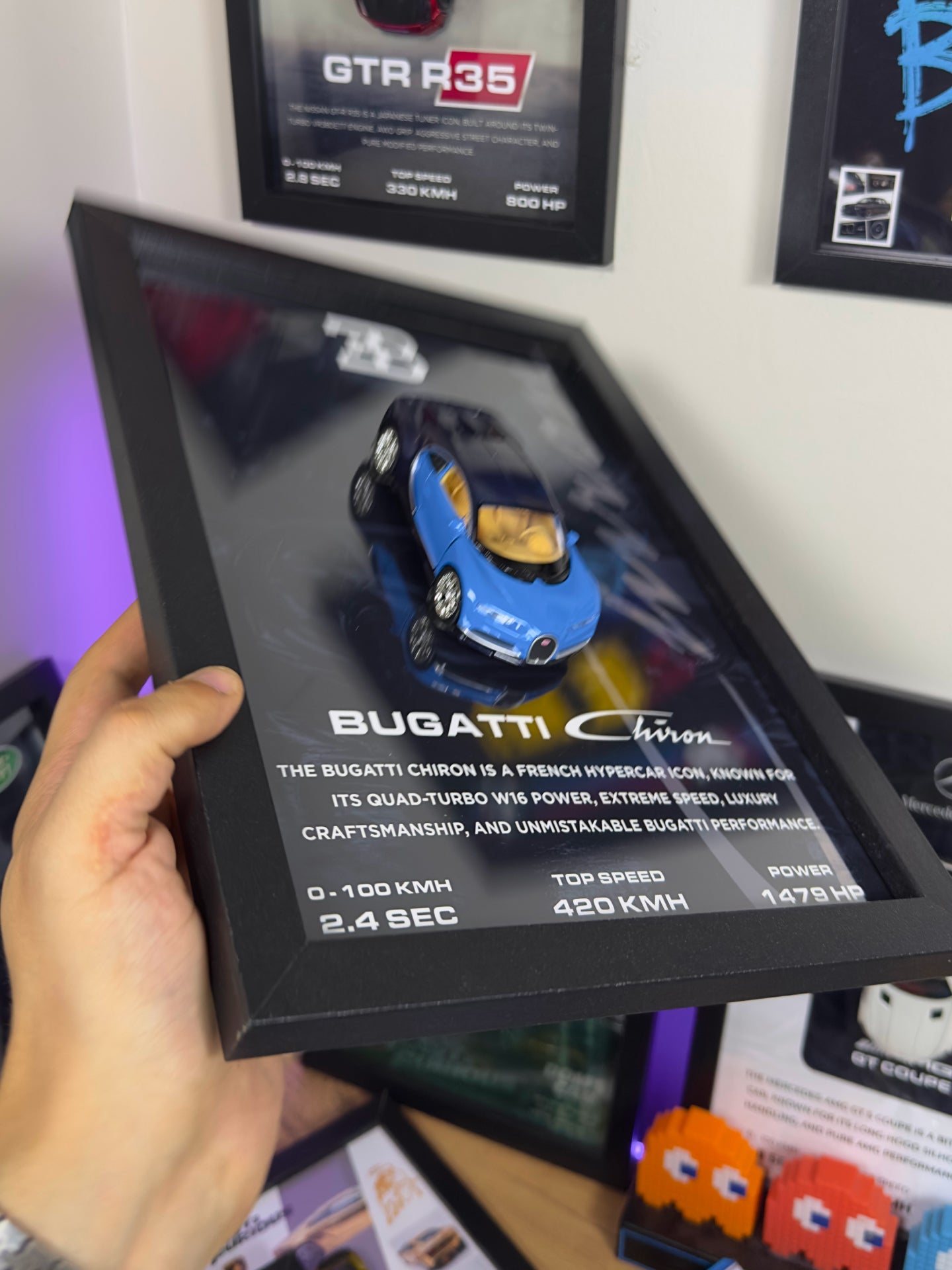 Bugatti Chiron Mavi Araba Tablosu - Tasarım 3