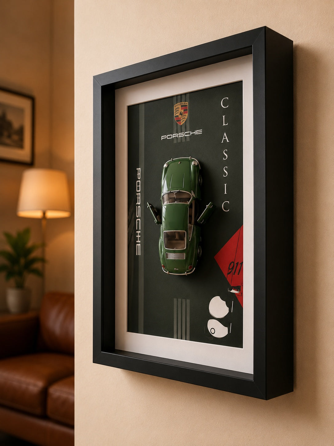 Klasik Porsche Yeşil Araba Tablosu