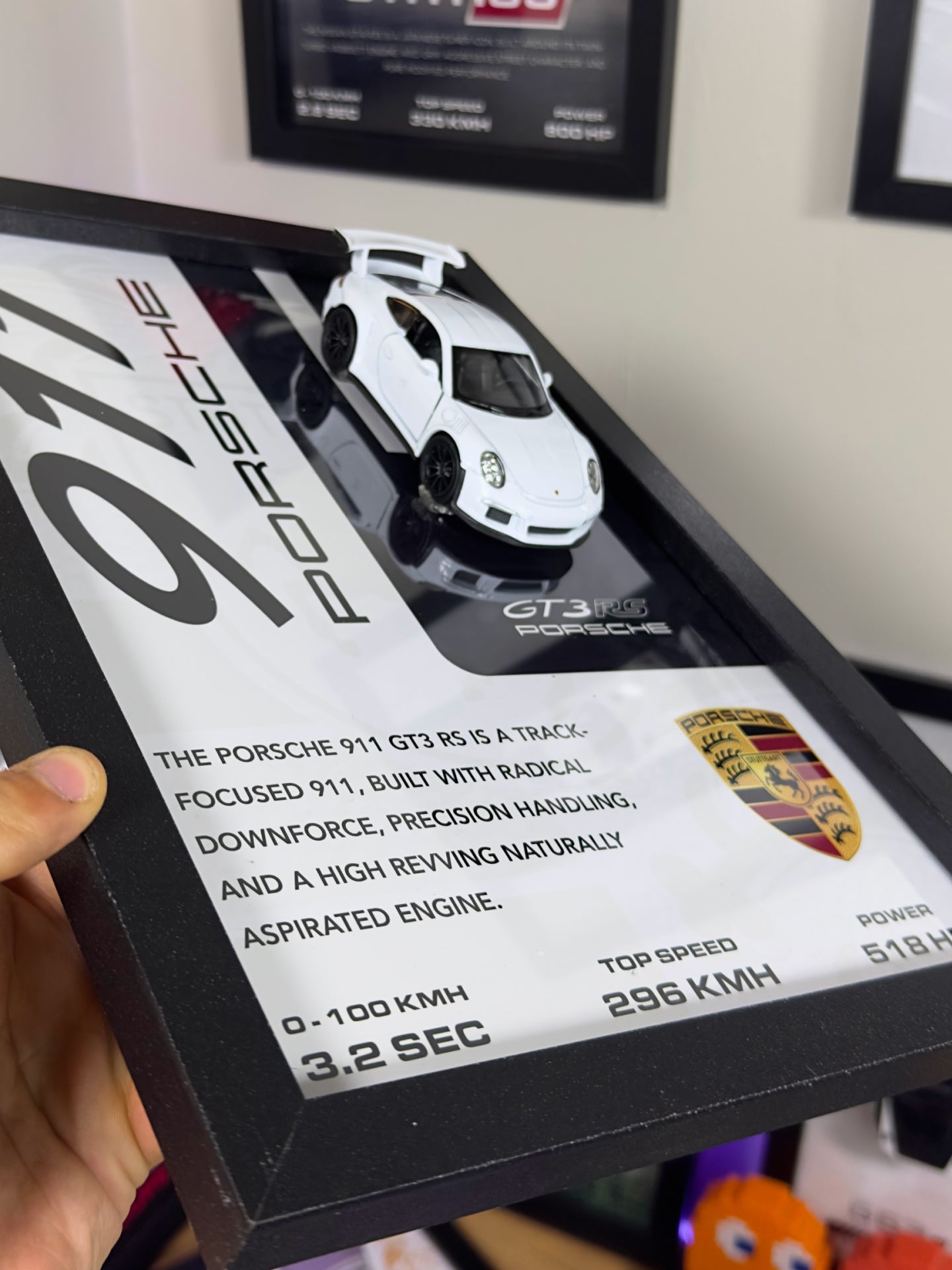 Porsche 911 GT3 RS Beyaz Araba Tablosu