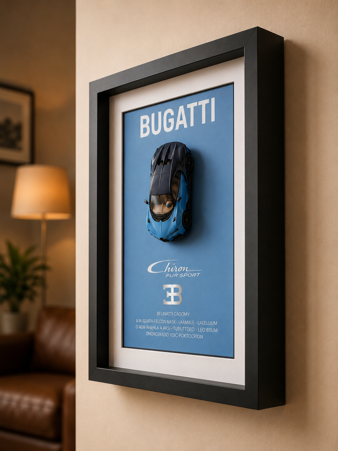 Bugatti Chiron Mavi — Orta Tablo