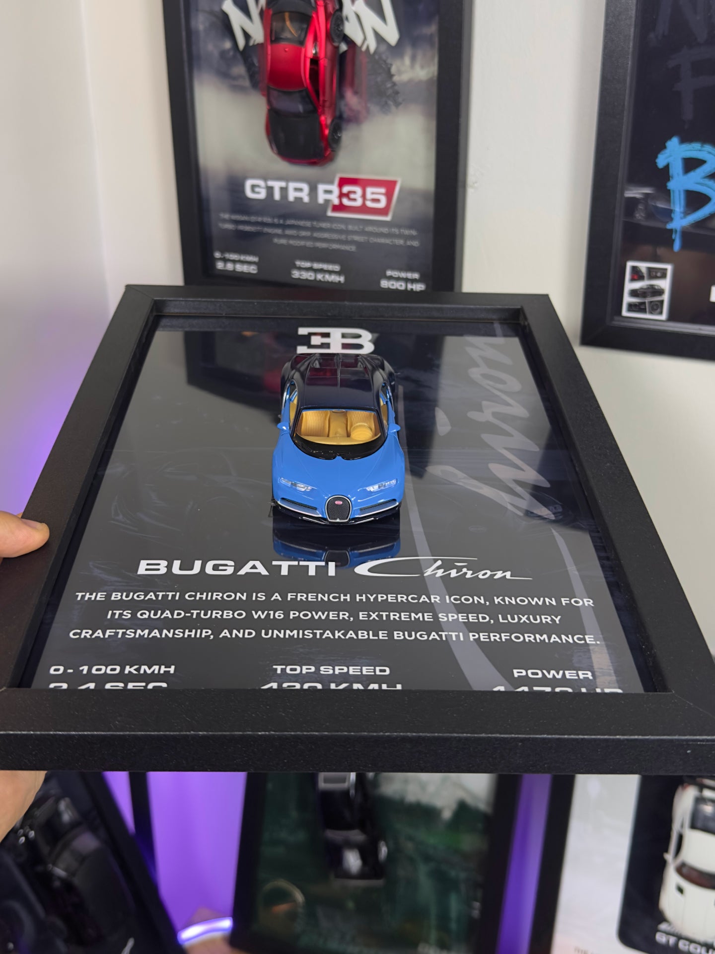 Bugatti Chiron Mavi Araba Tablosu - Tasarım 3
