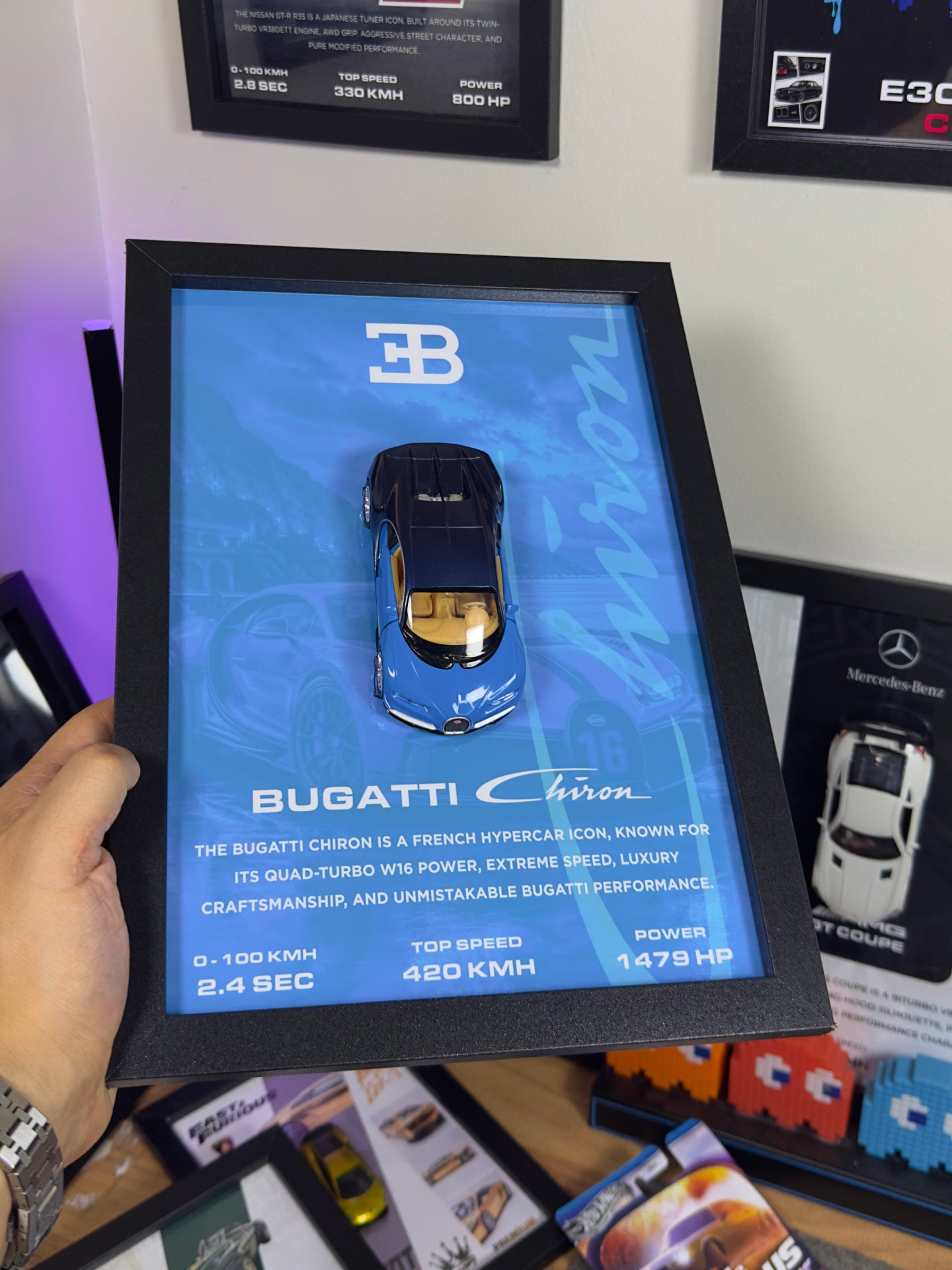Bugatti Chiron Mavi Araba Tablosu - Tasarım 2