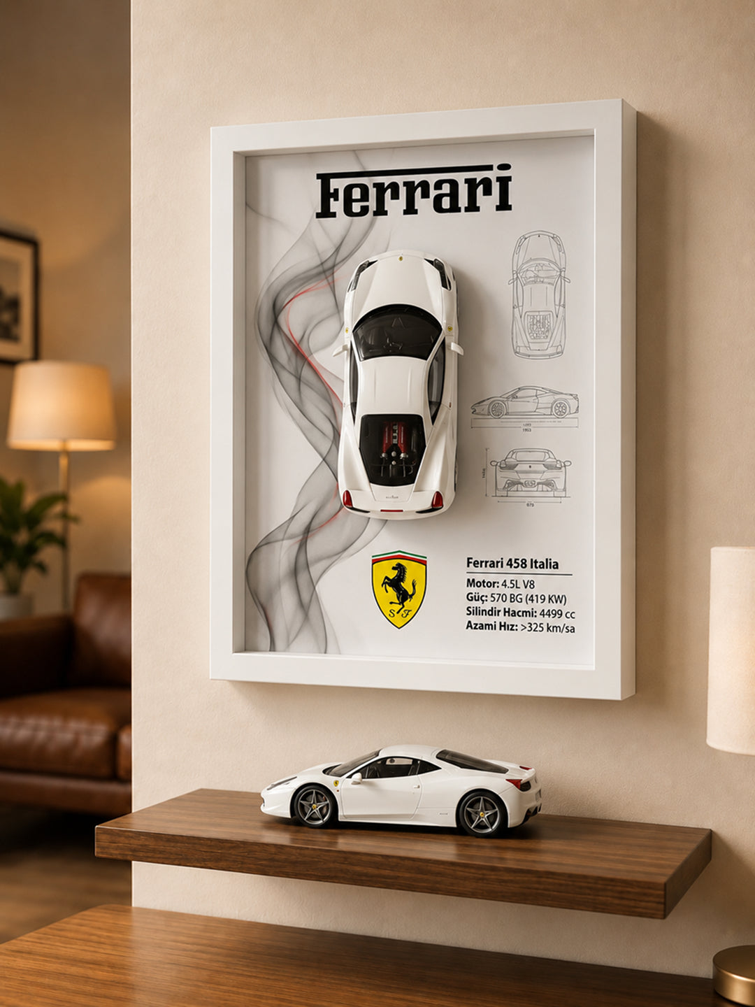 Ferrari 458 Italia Araba Tablosu