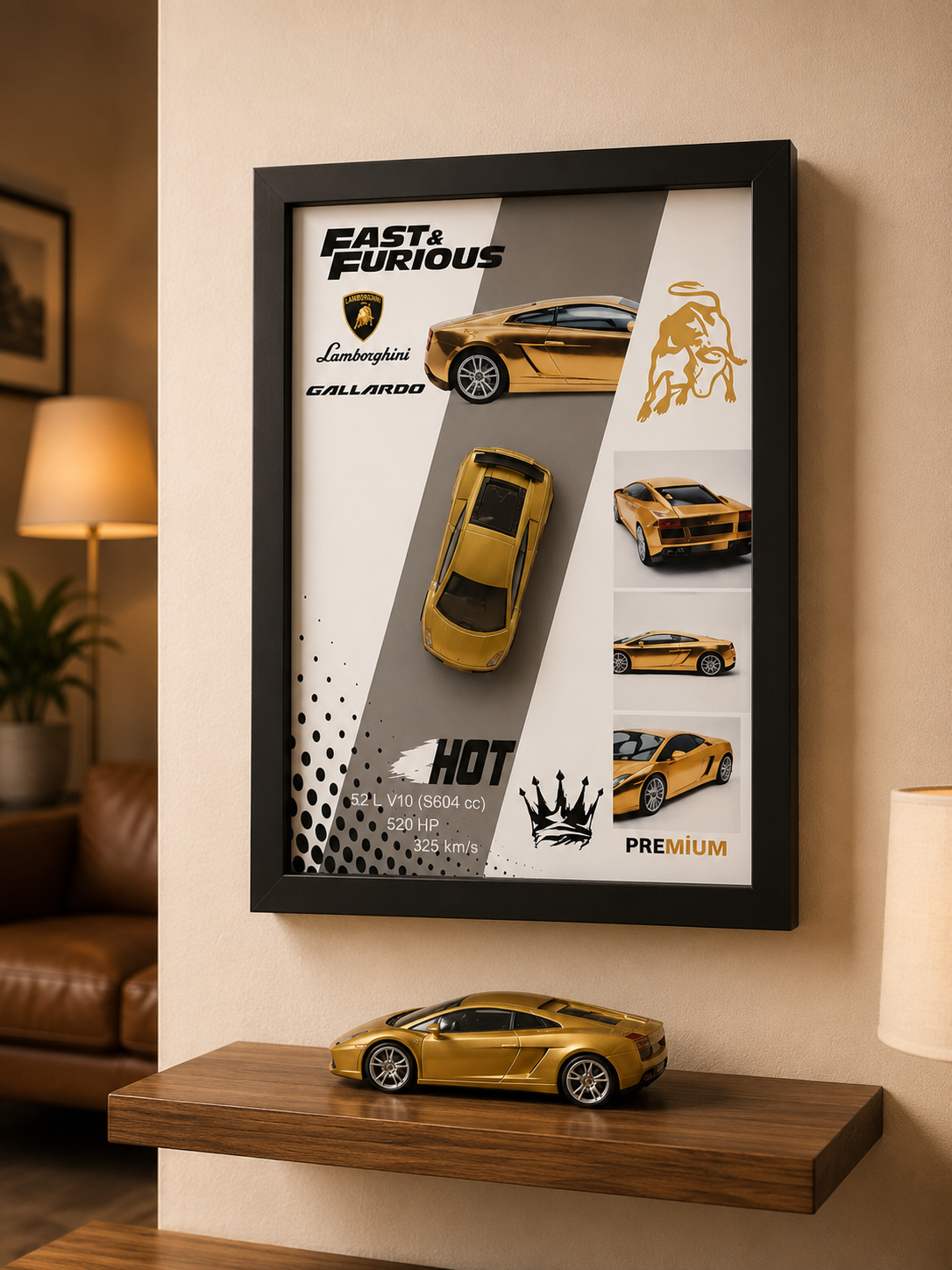 Lamborghini Gallardo Gold Hot Wheels araba tablosu