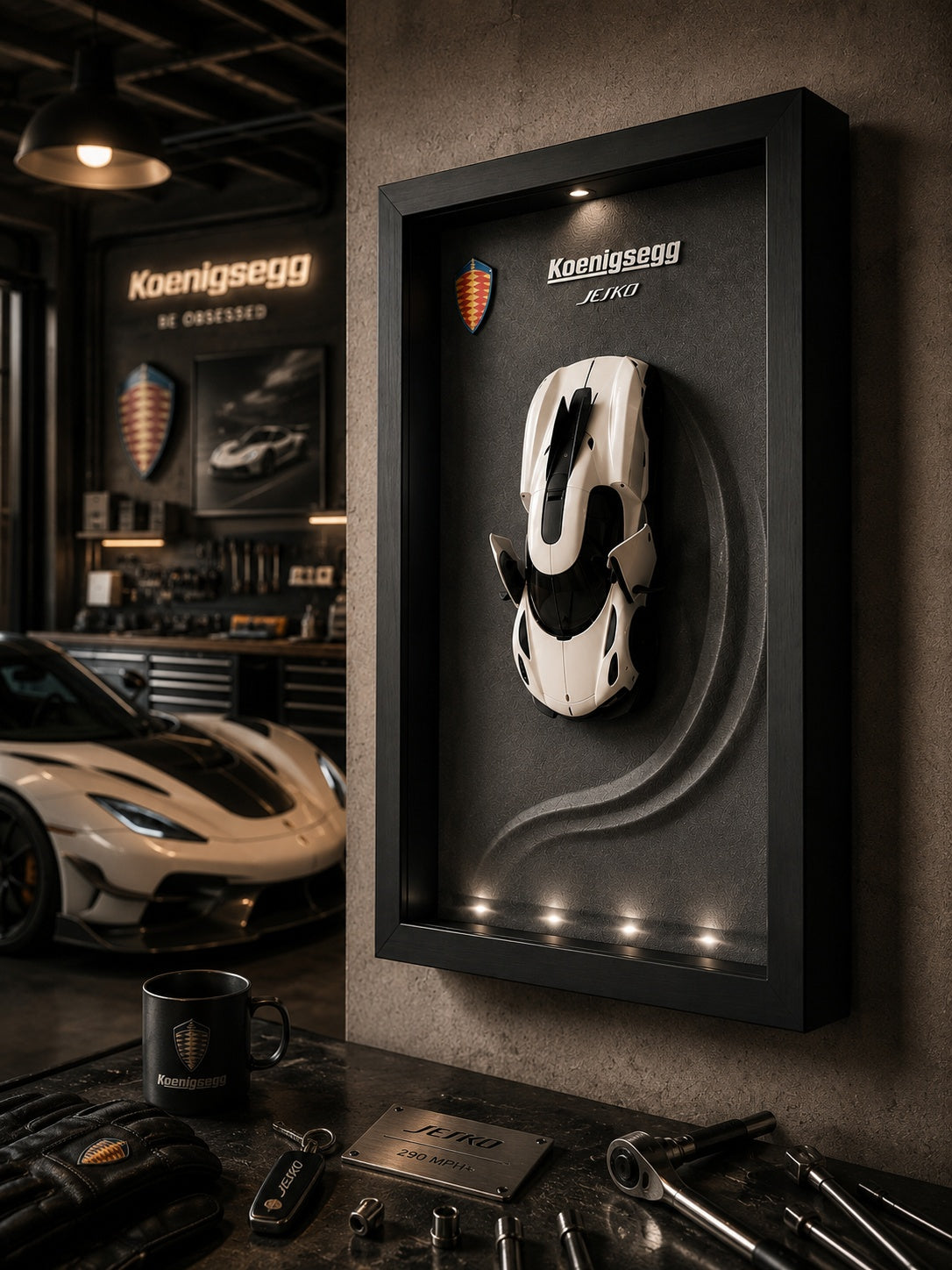 Koenigsegg Jesko Beyaz Araba Tablosu