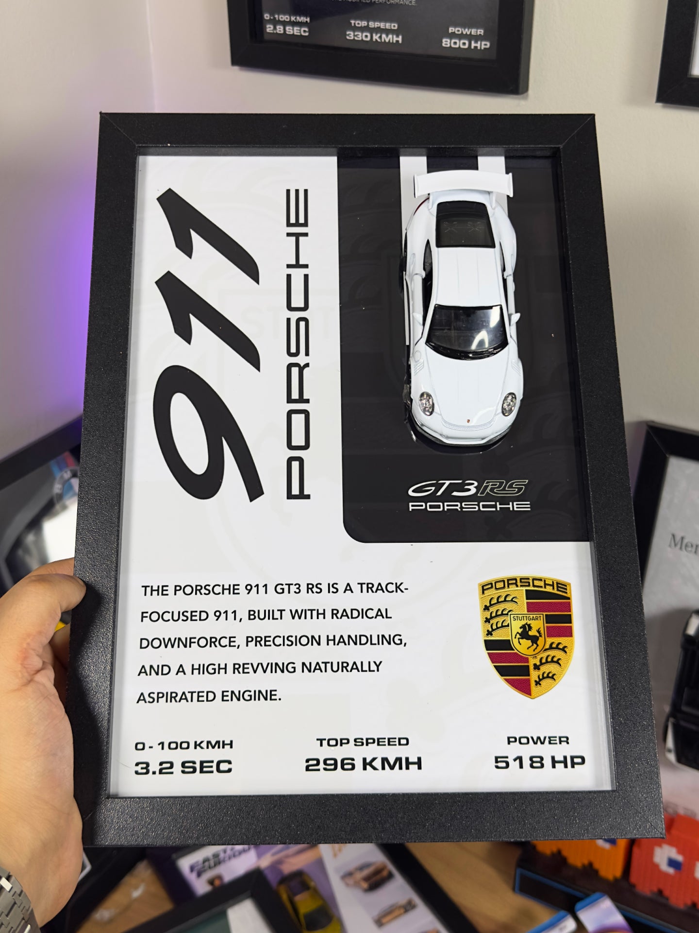 Porsche 911 GT3 RS Beyaz Araba Tablosu