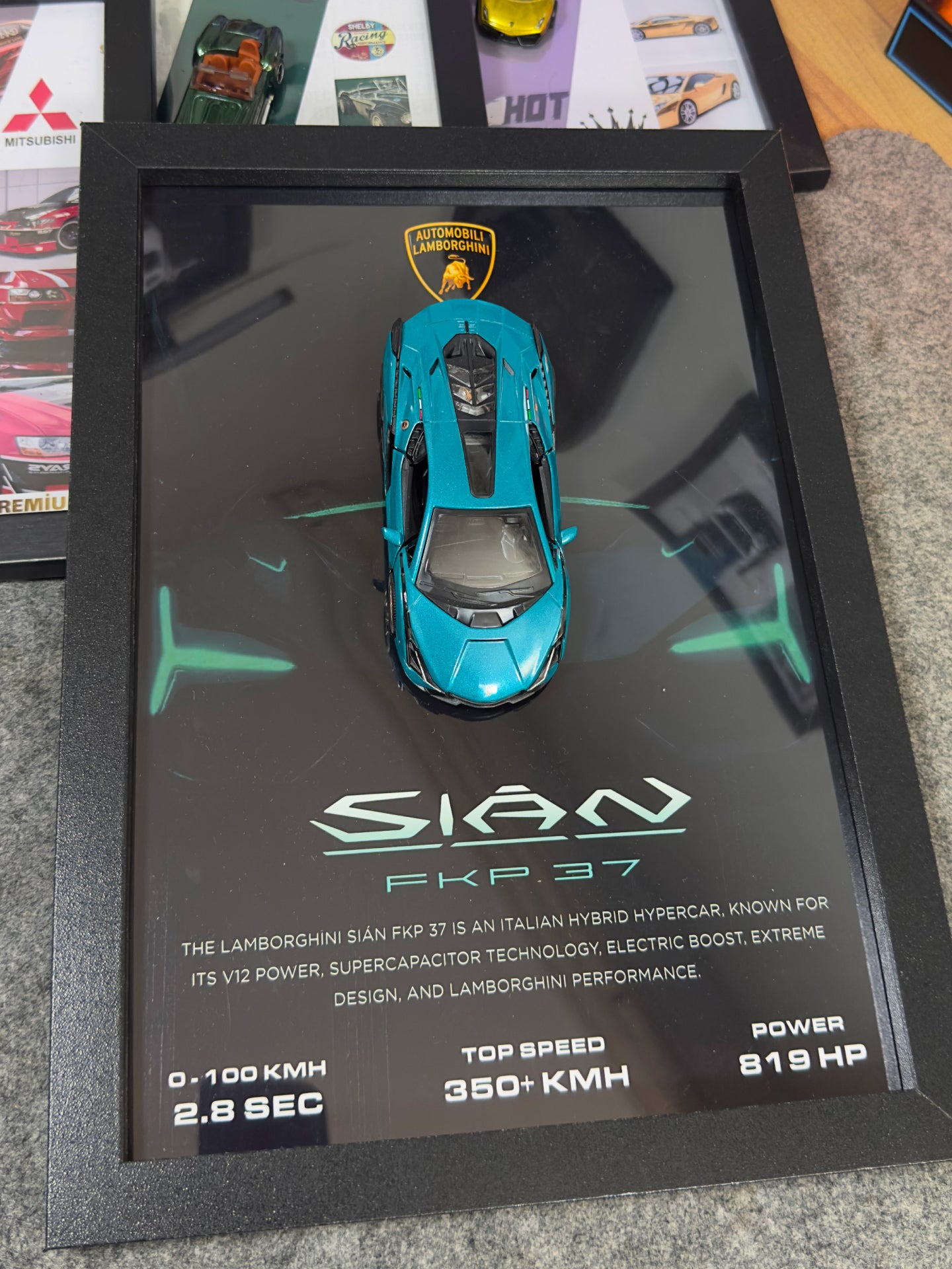 Lamborghini Sian Turkuaz Araba Tablosu