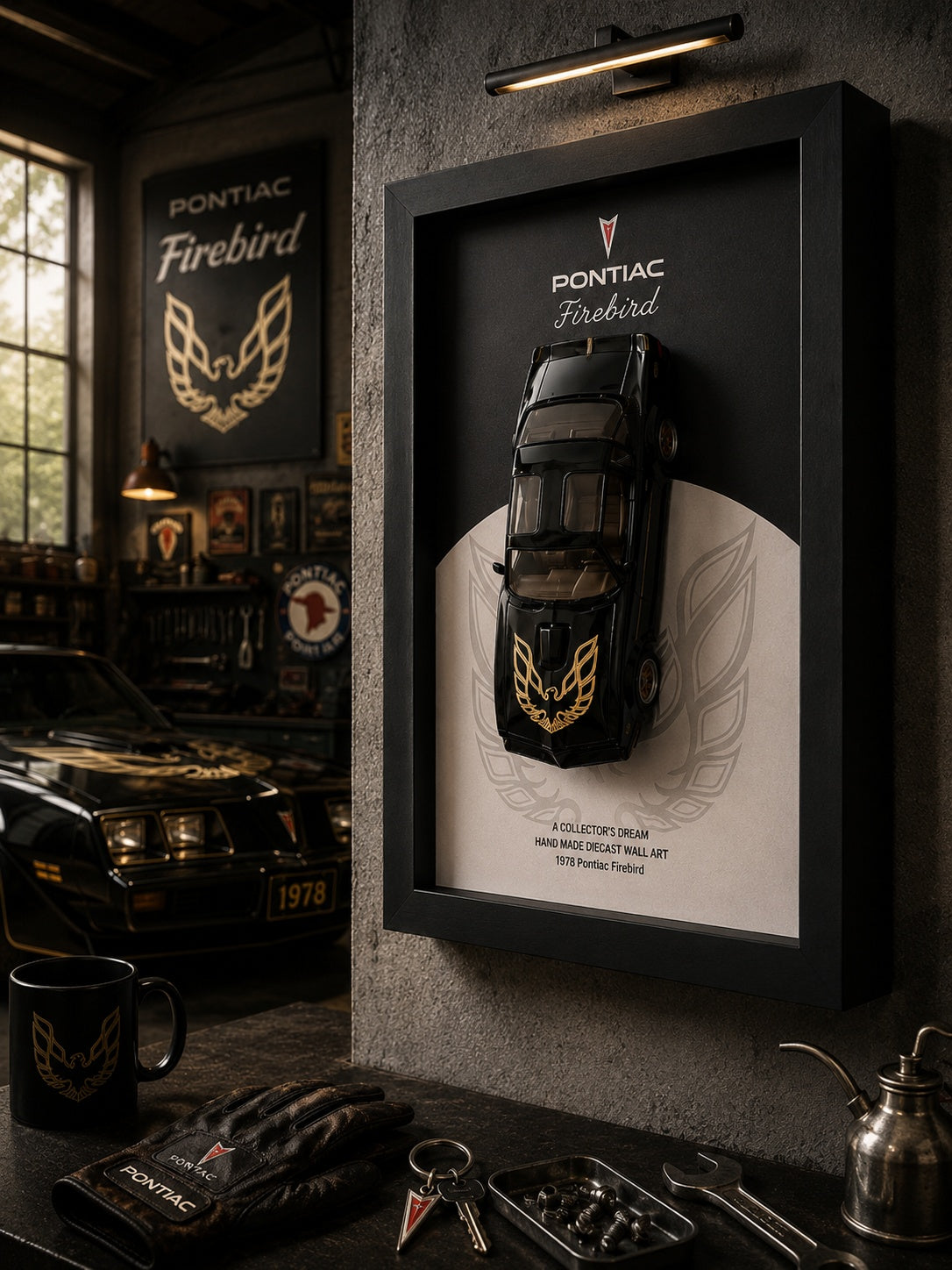 Pontiac Firebird Siyah Araba Tablosu