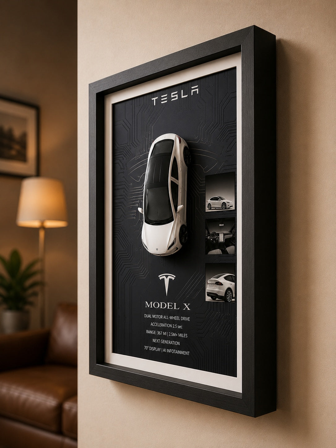 Tesla Siyah Araba Tablosu