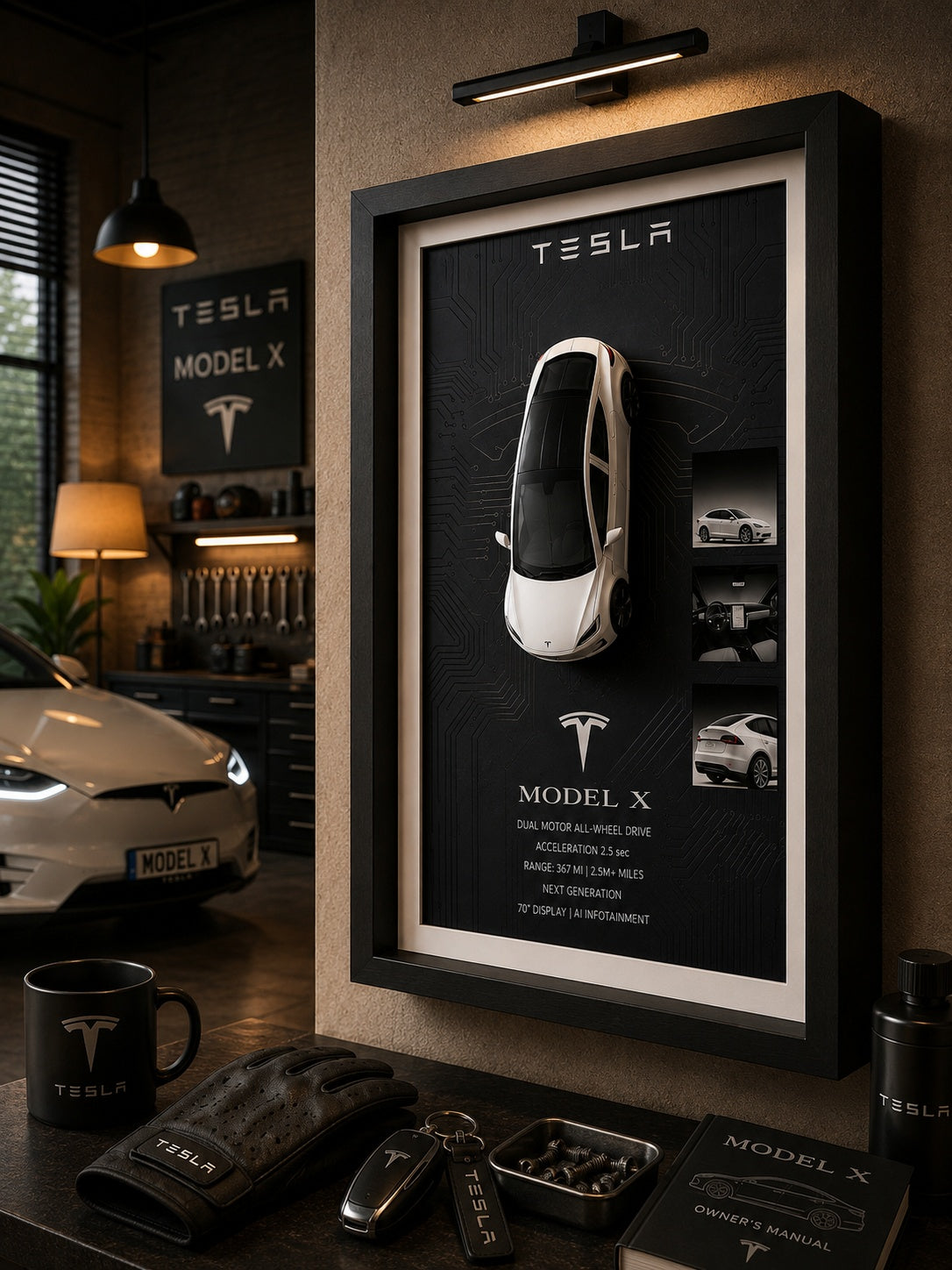 Tesla Siyah Araba Tablosu