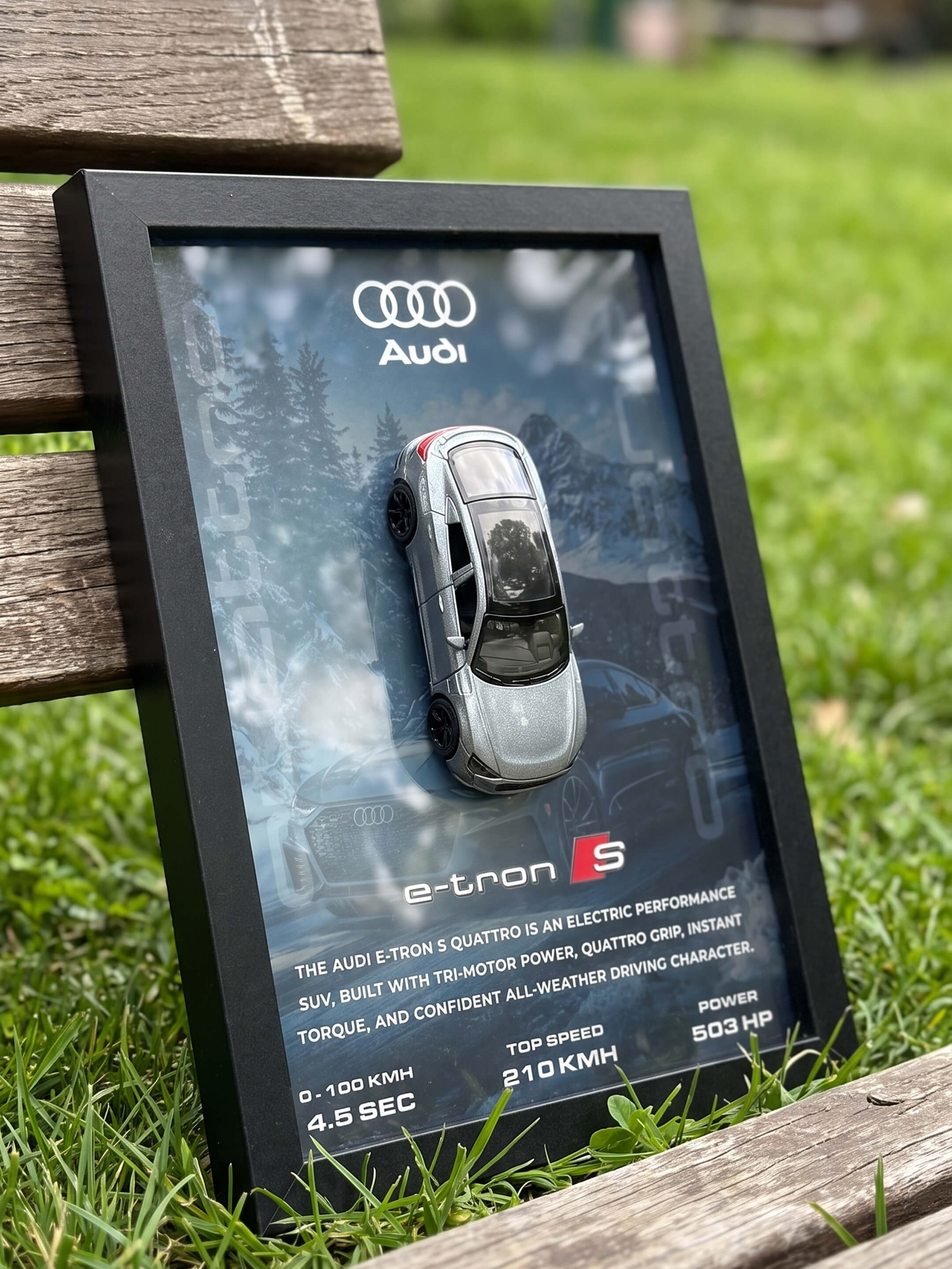 Audi E-Tron Quattro Gri Araba Tablosu