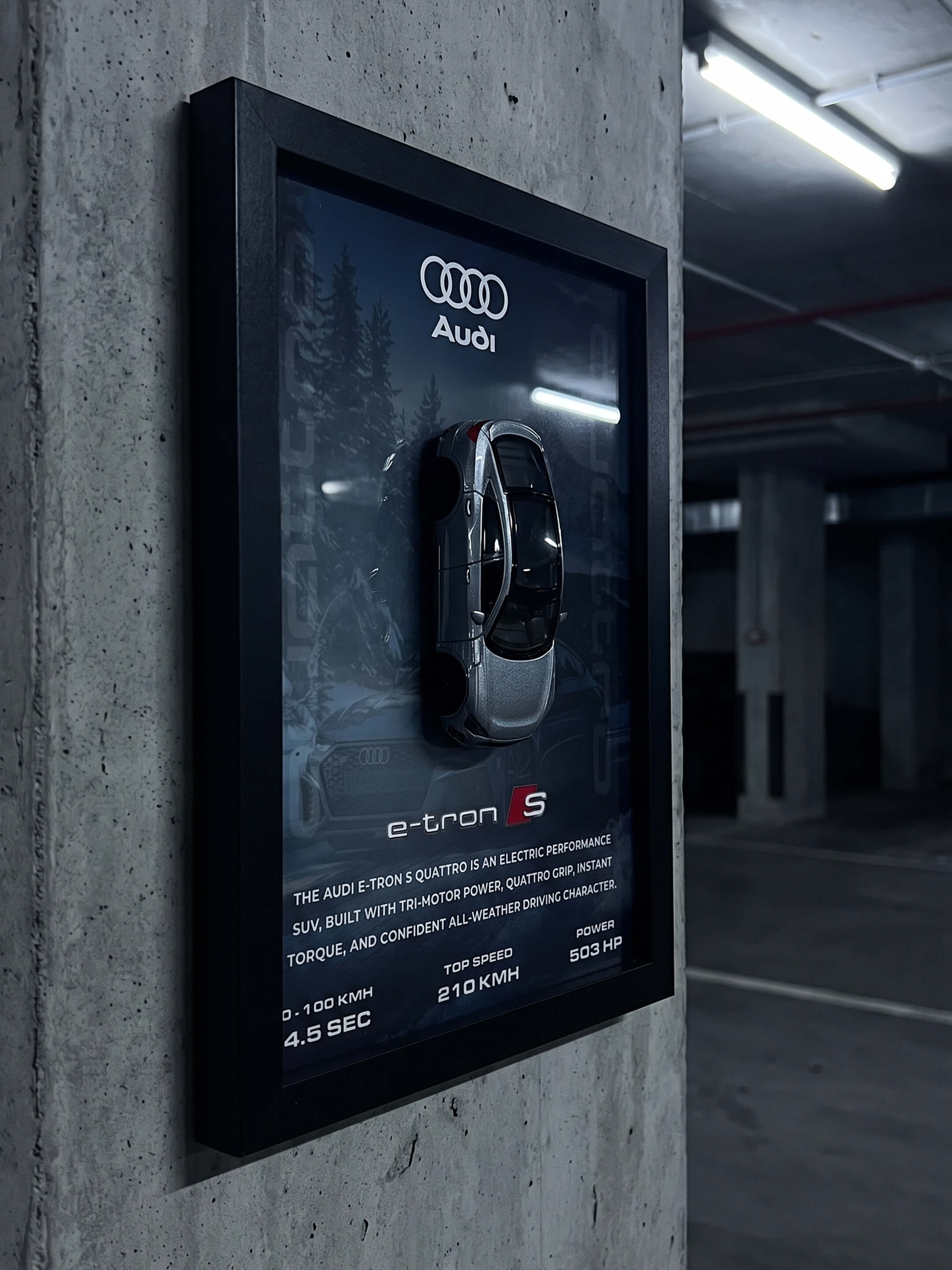 Audi E-Tron Quattro Gri Araba Tablosu
